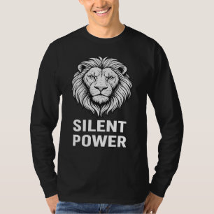 Silent Power Men’s T-Shirt – Bold Black & White Li