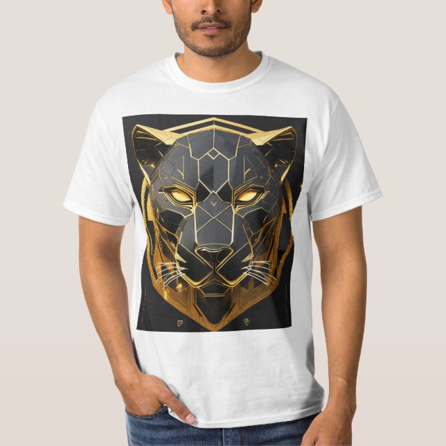 "Silent Prowler: Stunning Black Panther Artwork" T-Shirt (Front)
