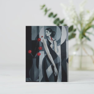 Silent Pulse Art Deco Woman Postcard