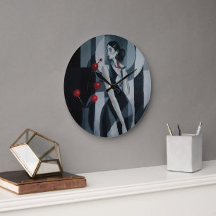 Silent Pulse Art Deco Woman Wall Clock