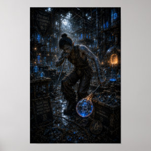 Silent Rage / Glass Blower / Factory Workshop Poster