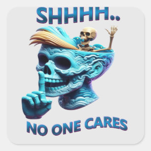 Silent Reaper Graphic Tee With Sassy Message Square Sticker