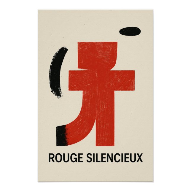 Silent Red - Geometric Poster (Front)