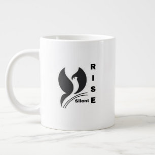 Silent Rise Bird Logo Minimalist Black Coffee Mug