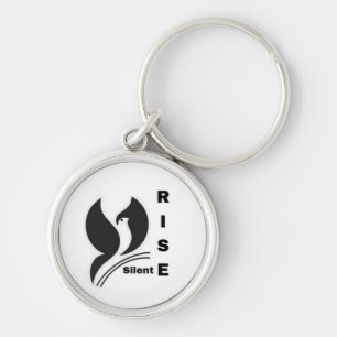 Silent Rise Bird Logo Minimalist Black Coffee Mug Key Ring