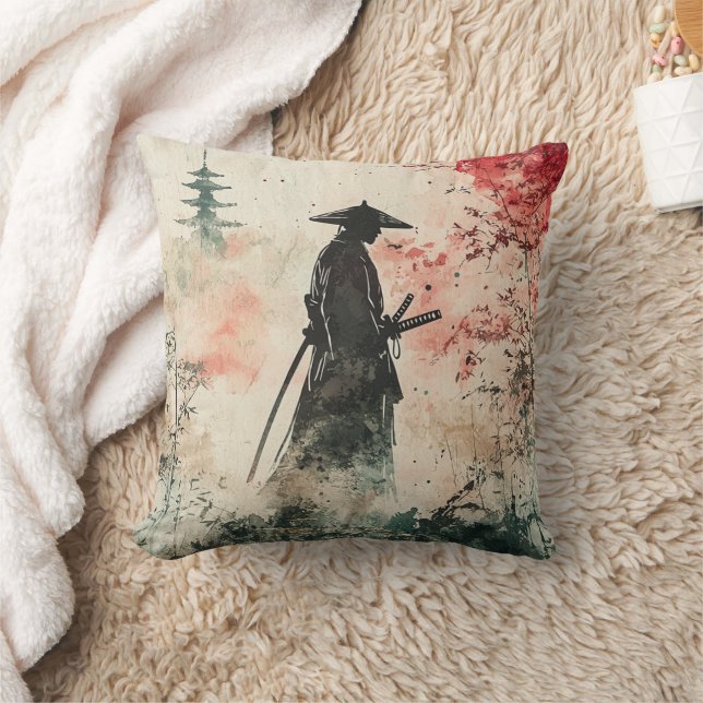 Silent Samurai Crimson Forest (1) Cushion (Blanket)