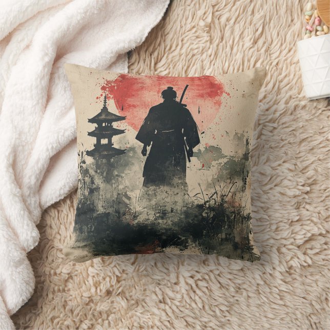 Silent Samurai Crimson Forest (3) Cushion (Blanket)