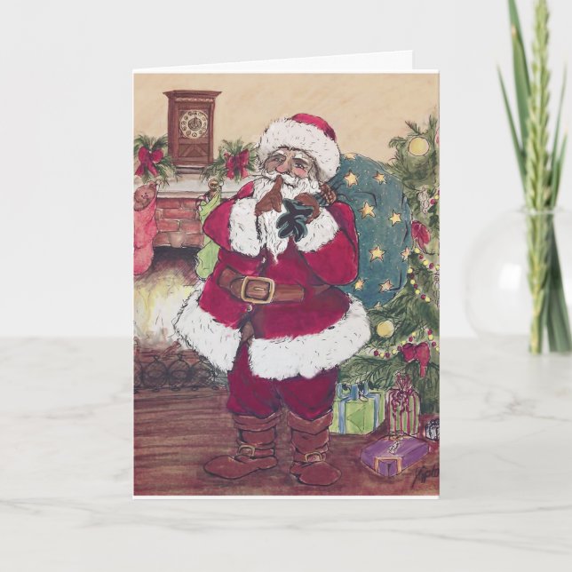 Silent Santa Holiday Card (Front)