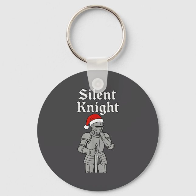 Silent Santa Knight Christmas Holiday Xmas Theme M Key Ring (Front)
