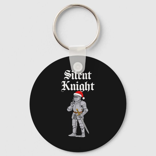Silent Santa Knight Christmas Medieval Costume Men Key Ring (Front)