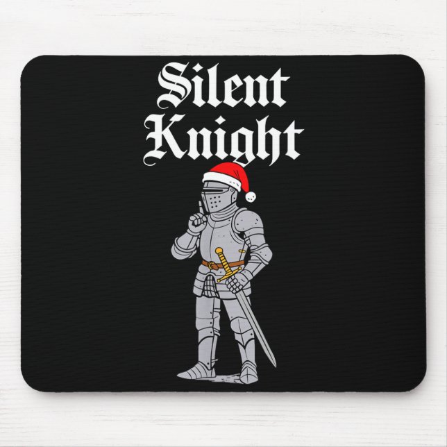 Silent Santa Knight Christmas Medieval Costume Men Mouse Mat (Front)