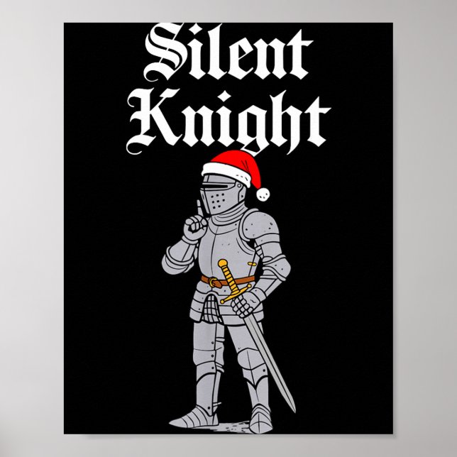 Silent Santa Knight Christmas Medieval Costume Men Poster (Front)