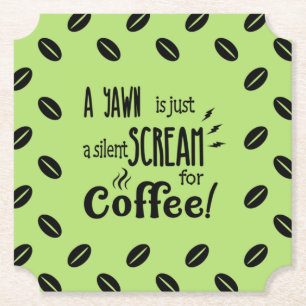 SILENT SCREAM PAPER COASTER