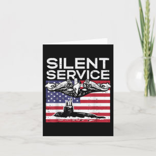 Silent Service Submarine Us Flag Memorial Day Patr Card