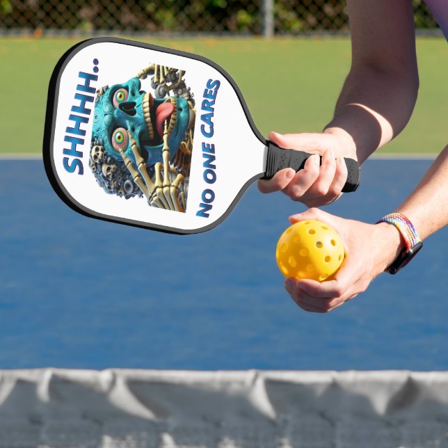 Silent Skeleton: Shhh, No One Cares Pickleball Paddle (Insitu)