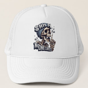 Silent Skeleton: Unveiling the Mysterious Bandanna Trucker Hat