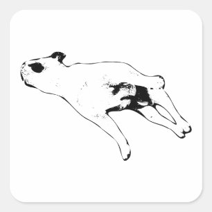 Silent Sleigh-Eve Stretch Square Sticker