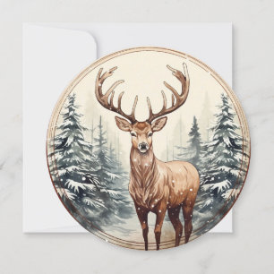 Silent Snowfall – A Woodland Christmas Moment Holiday Card