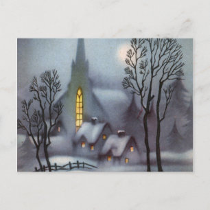 Silent Snowy Night Postcard