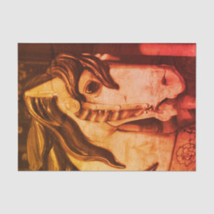 Silent Steed Carousel Horse Vintage Decoupage Tissue Paper