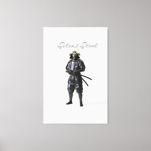 Silent steel samurai canvas print