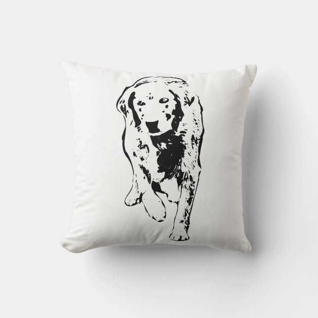 Silent Steps in Fall Shadows Cushion (Front)