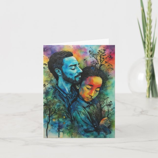 "Silent Strength" - A Soulful Father's Day Card (Front)