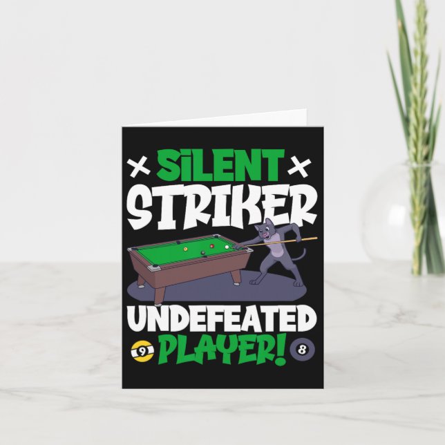Silent Striker - Billiards And Cat  Card (Front)