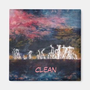 "Silent Thunder #2" Abstract Dishwasher Magnet