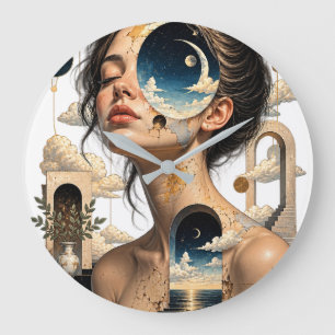 silent wall clock, large clock
