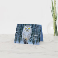 Silent Watch - Northern Winter Woods Gray Owl