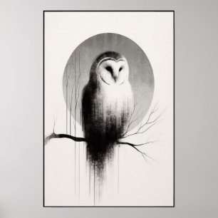 Silent Watcher Abstract Poster