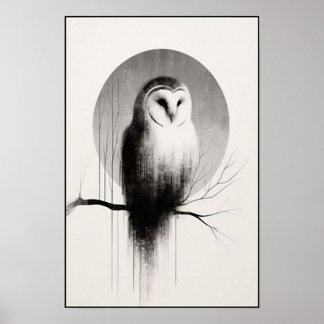 Silent Watcher Abstract Poster (Front)