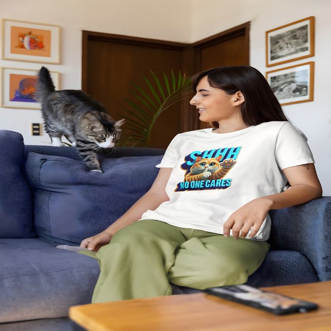 Silent Whispers of a Disinterest Shhh No One Cares T-Shirt (Creator Uploaded)
