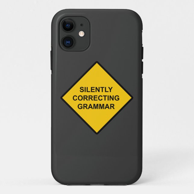 Silently Correcting Grammar Case-Mate iPhone Case (Back)