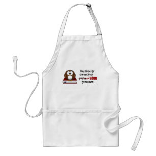 Silently Correcting Your Grammar Sarcastic Owl Standard Apron