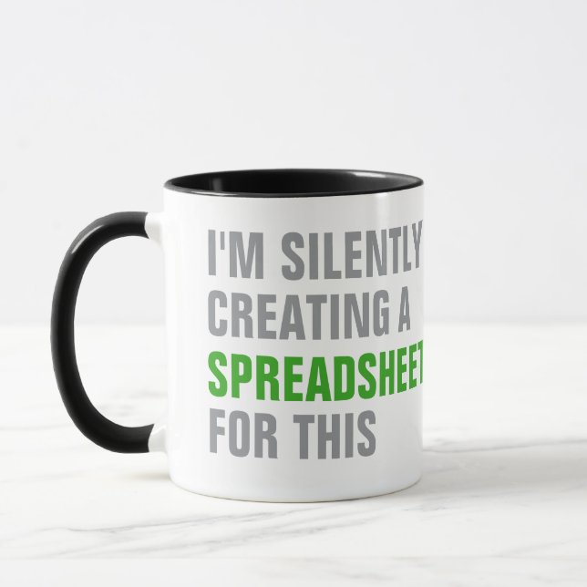 Silently creating a Spreadsheet for this Mug (Left)