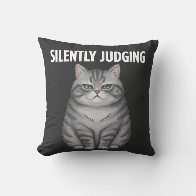 silently judging cushion (Front)