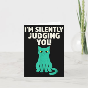 Silently judging funny sarcastic cat humour man card