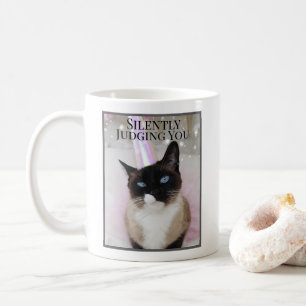 Silently Judging You Cute Cat In Pink Tutu  Coffee Mug