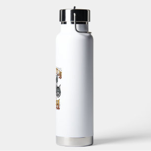 Silently Judging You Vintage Cat Graphic T-Shirt_1 Water Bottle