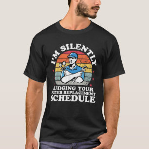 Silently Judging Your Funny HVAC Technician Father T-Shirt