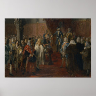 Silesian homage scene, 1855 poster