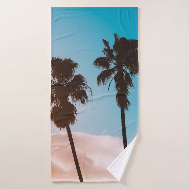 Silhoette of palm tree bath towel (Bath Towel)