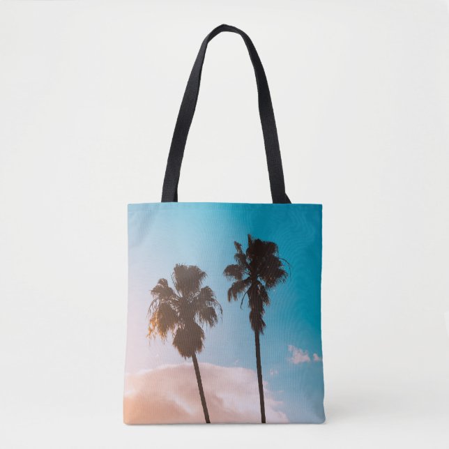 Silhoette of palm tree tote bag (Front)