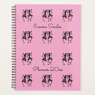 Silhouette African Art Celebration Dance Pink Planner