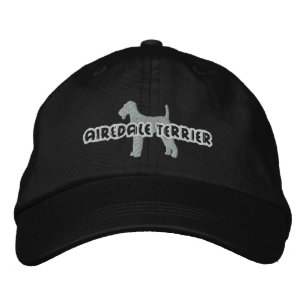 Silhouette Airedale Terrier Embroidered Hat