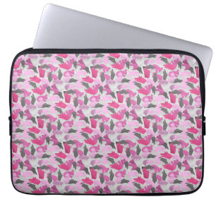 Silhouette Animal Camouflage Pink Laptop Sleeve