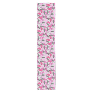 Silhouette Animal Camouflage Pink Short Table Runner