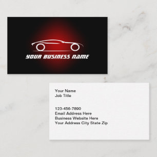 silhouette Automotive Business Cards Design